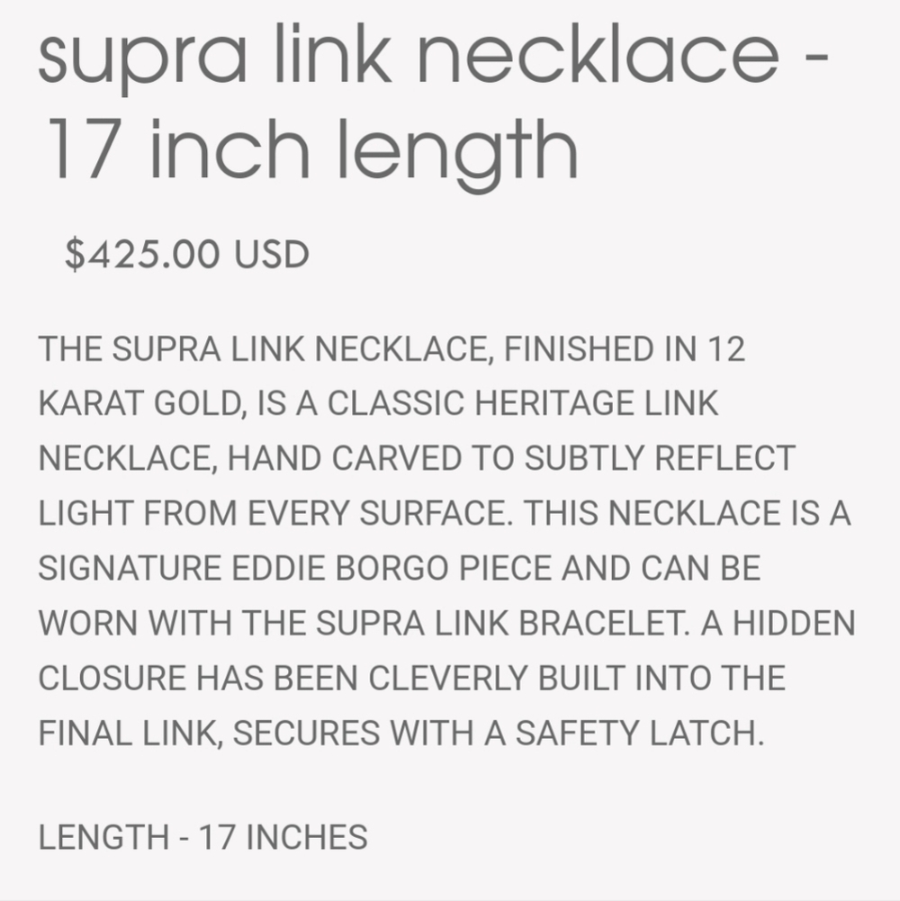 Eddie Borgo Supra Link Necklace 17 in NWT - Picture 6 of 6